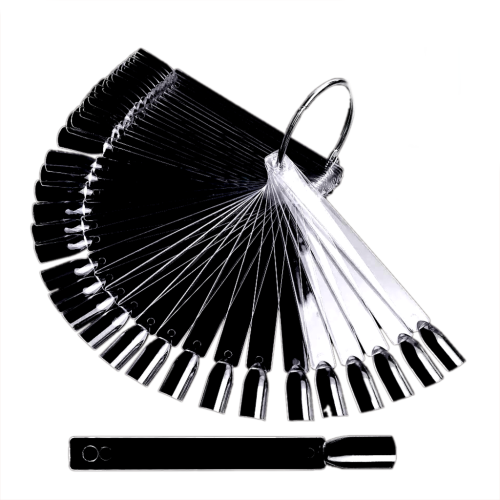 Tipfächer mit 48 Präsentations Stäbchen schwarz Nageldesign Nägel Nails Nagelstudio Nageltips Nailart